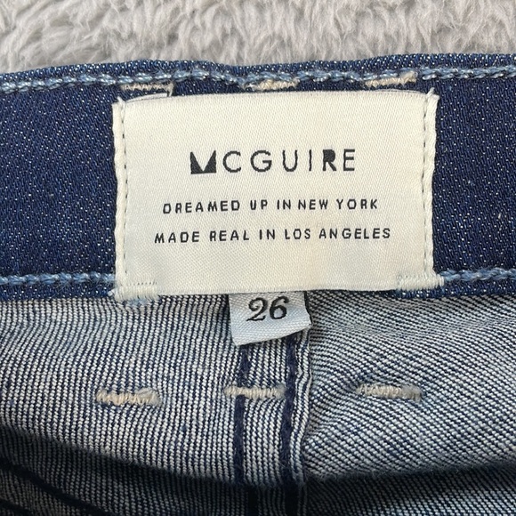 McGuire Jeans Women's 26 Velvet Bows Newton Skinny Cropped Stretch Denim Blue - Picture 13 of 16